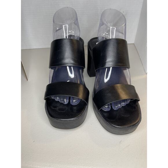 SM New York Chunky Platform Heels Y2K Inspired Style Vegan Leather Size 8.5 - Picture 2 of 6